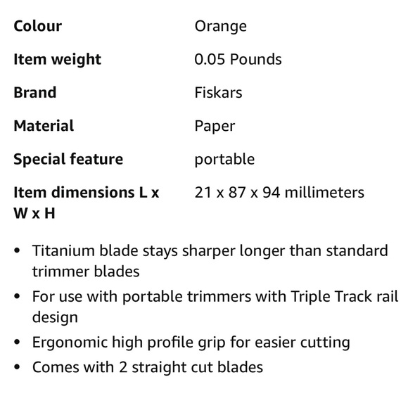 FISKARS Titanium TripleTrack High Profile Cutting Replacement Blades Paper Craft - Picture 8 of 11